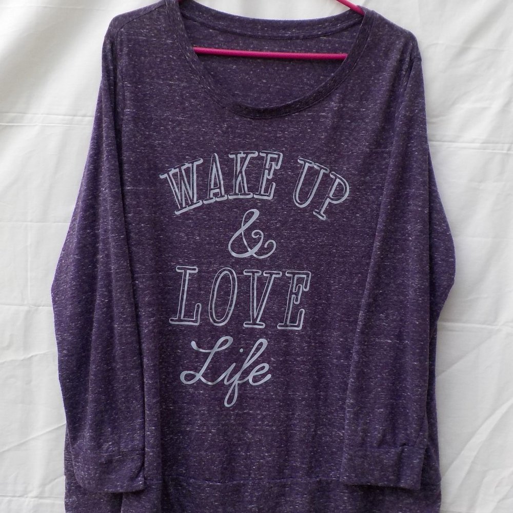 Long Sleeve Statement Shirt Purple
